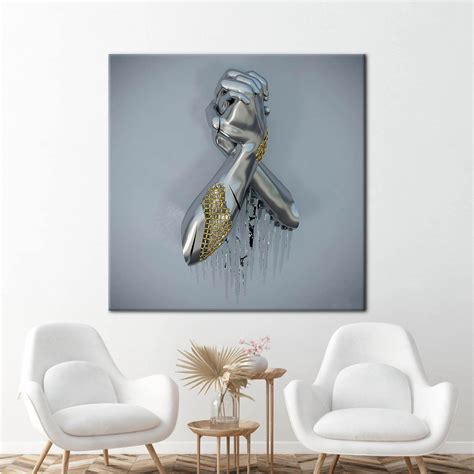 metallic canvas fabric|silver metallic canvas wall art.